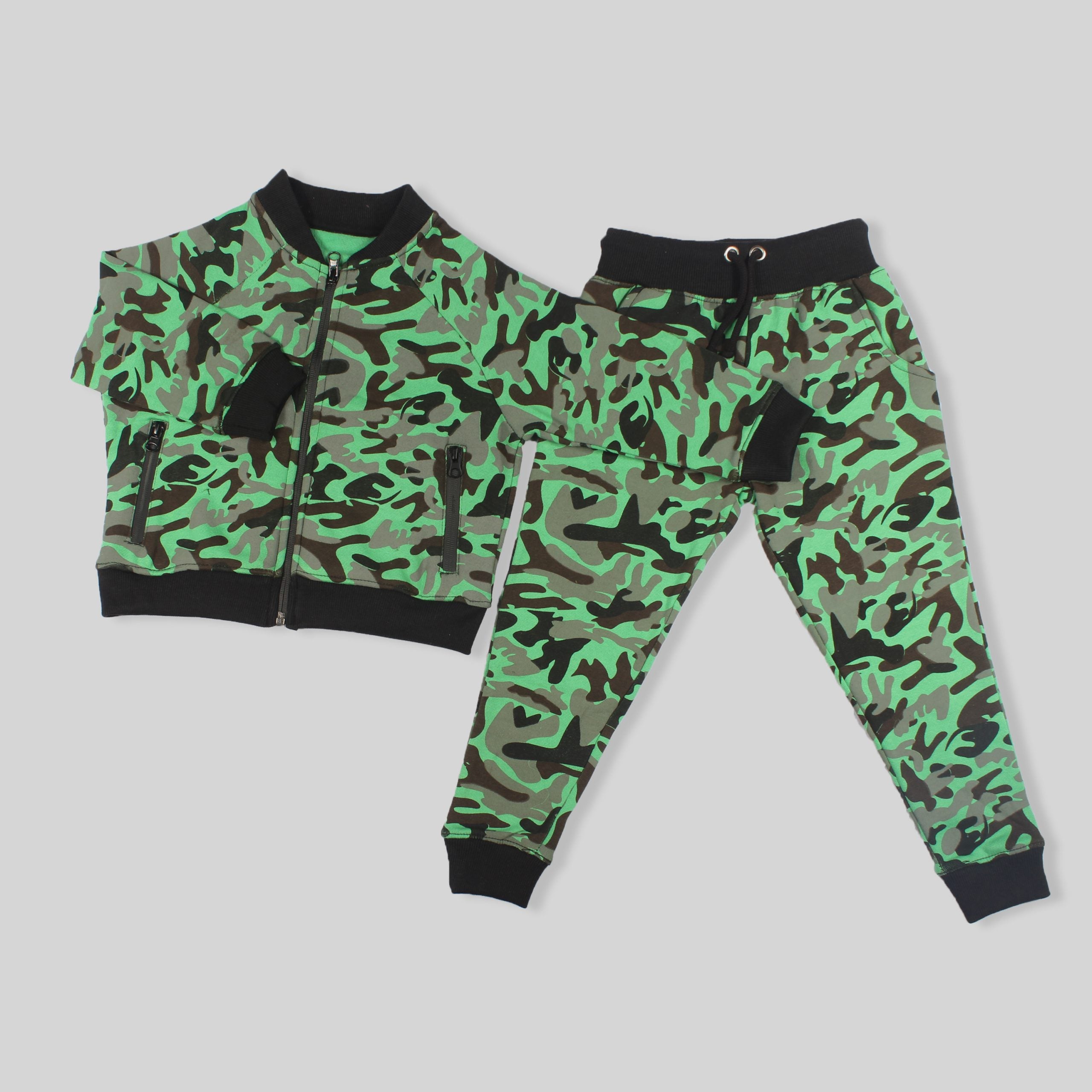 Camouflage AOP Kids Tracksuit - Code 5859