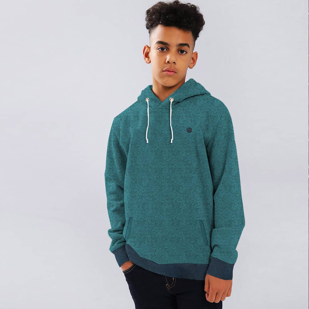 Green Hoody with Black tiny dots - Code 037
