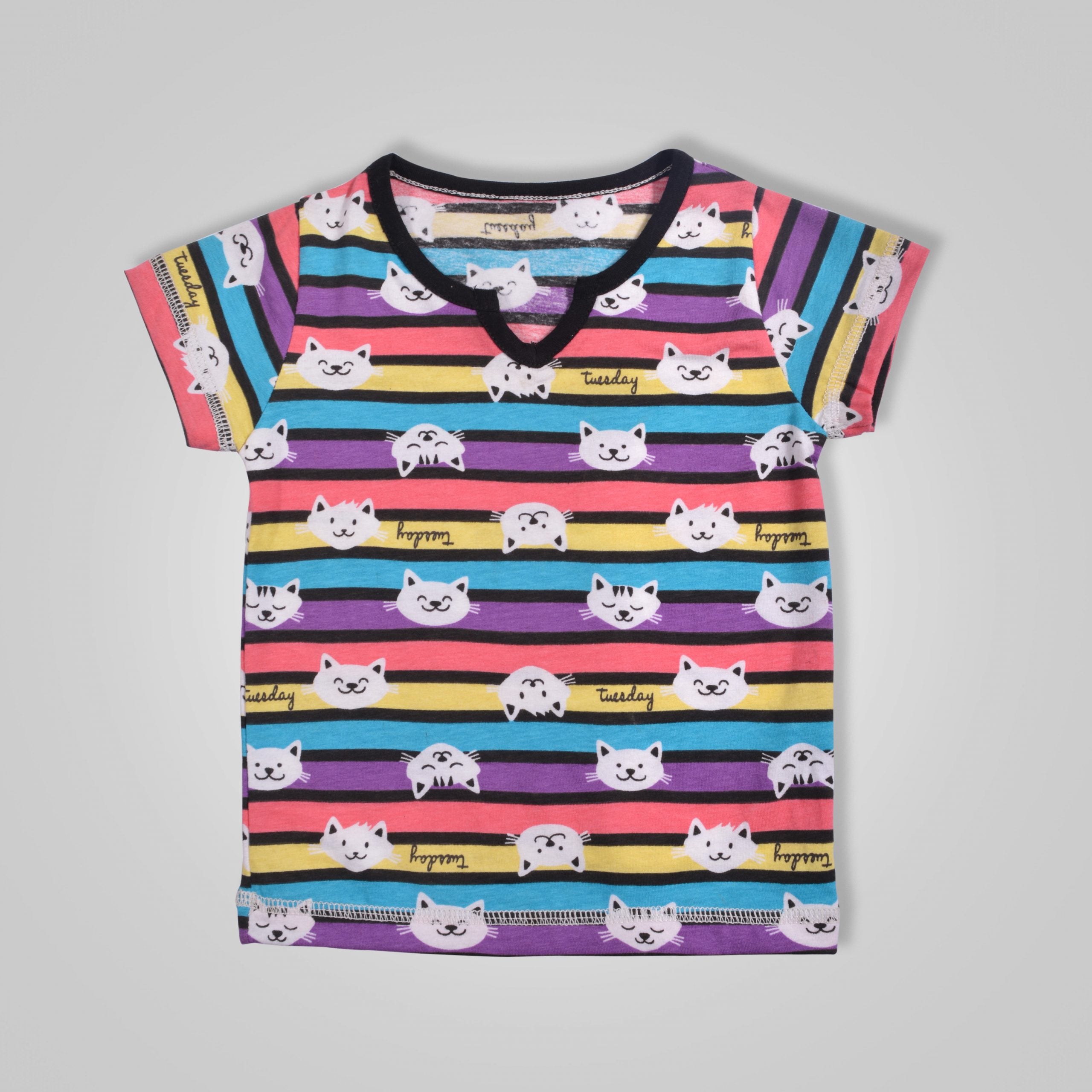 Kids AOP V Neck T-shirt - Code 4B