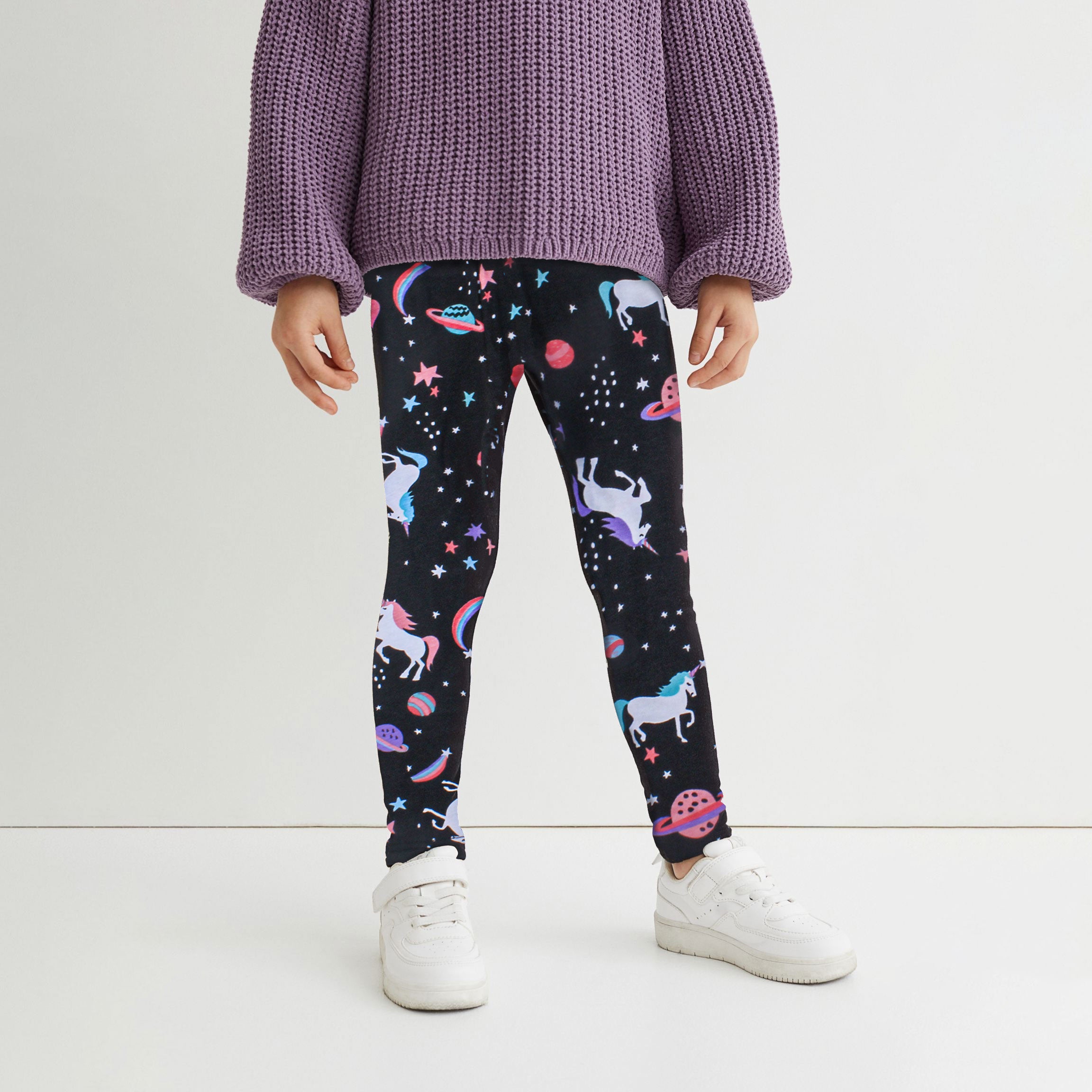 Kid's Space Unicorn Texture Leggings – Shirt to Shoe