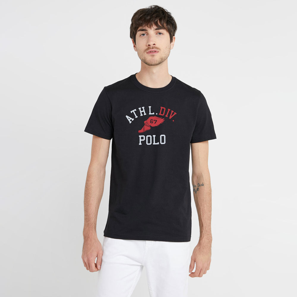Men's Black T-shirt with Red Print