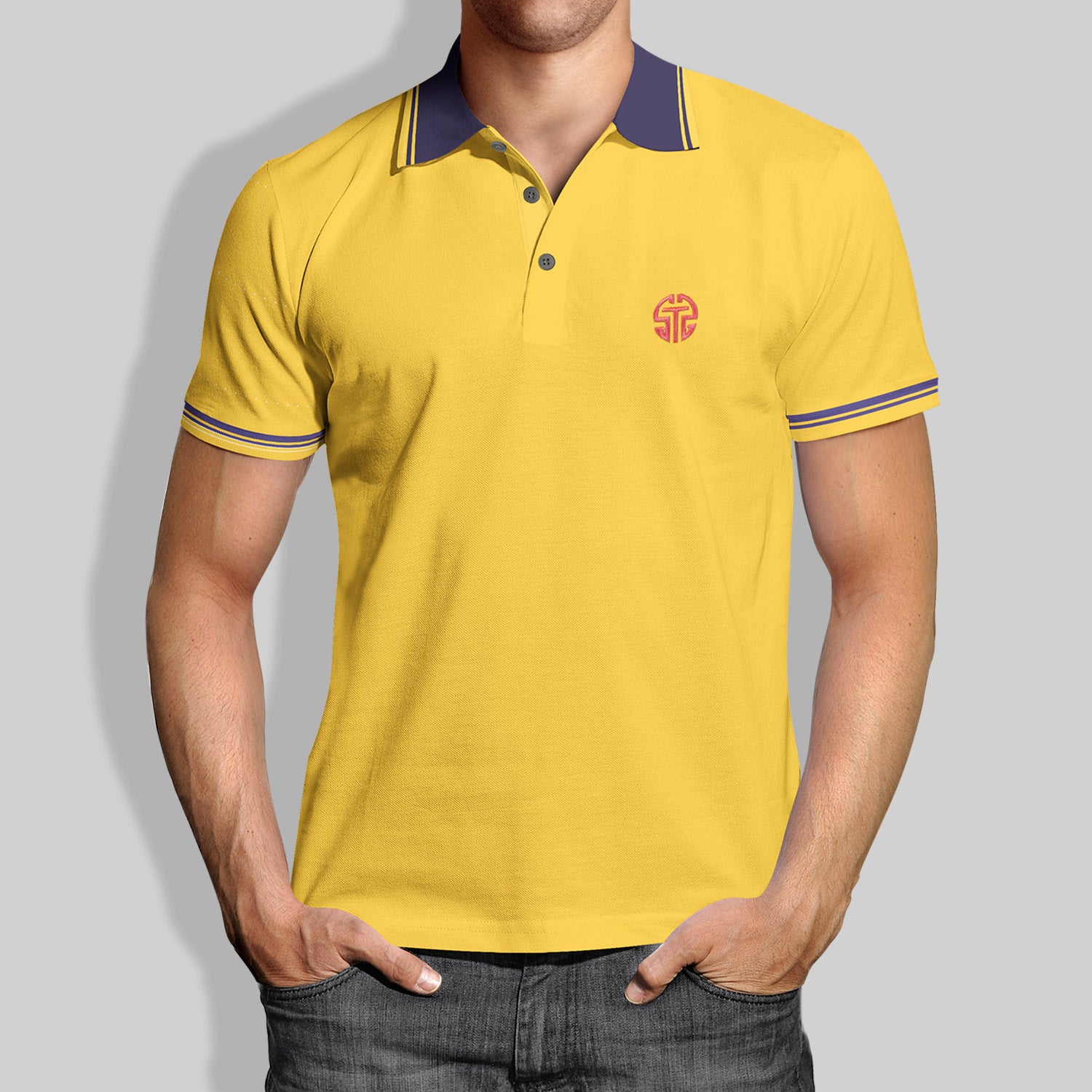 Polo Yellow Color Short Sleeve