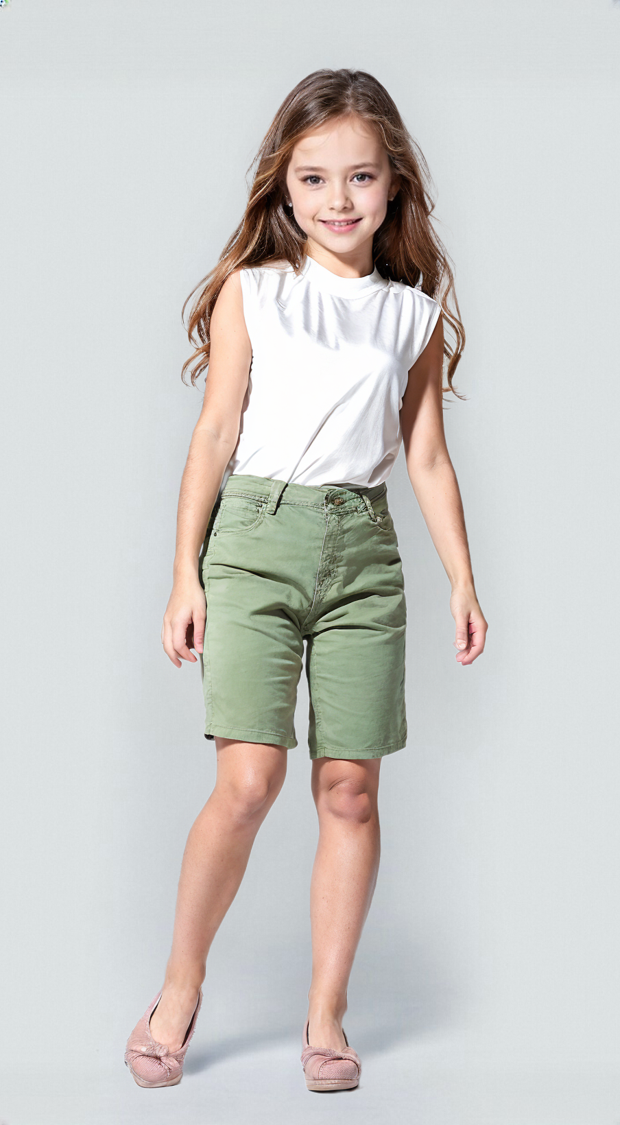 Kids Green Shorts For Summer