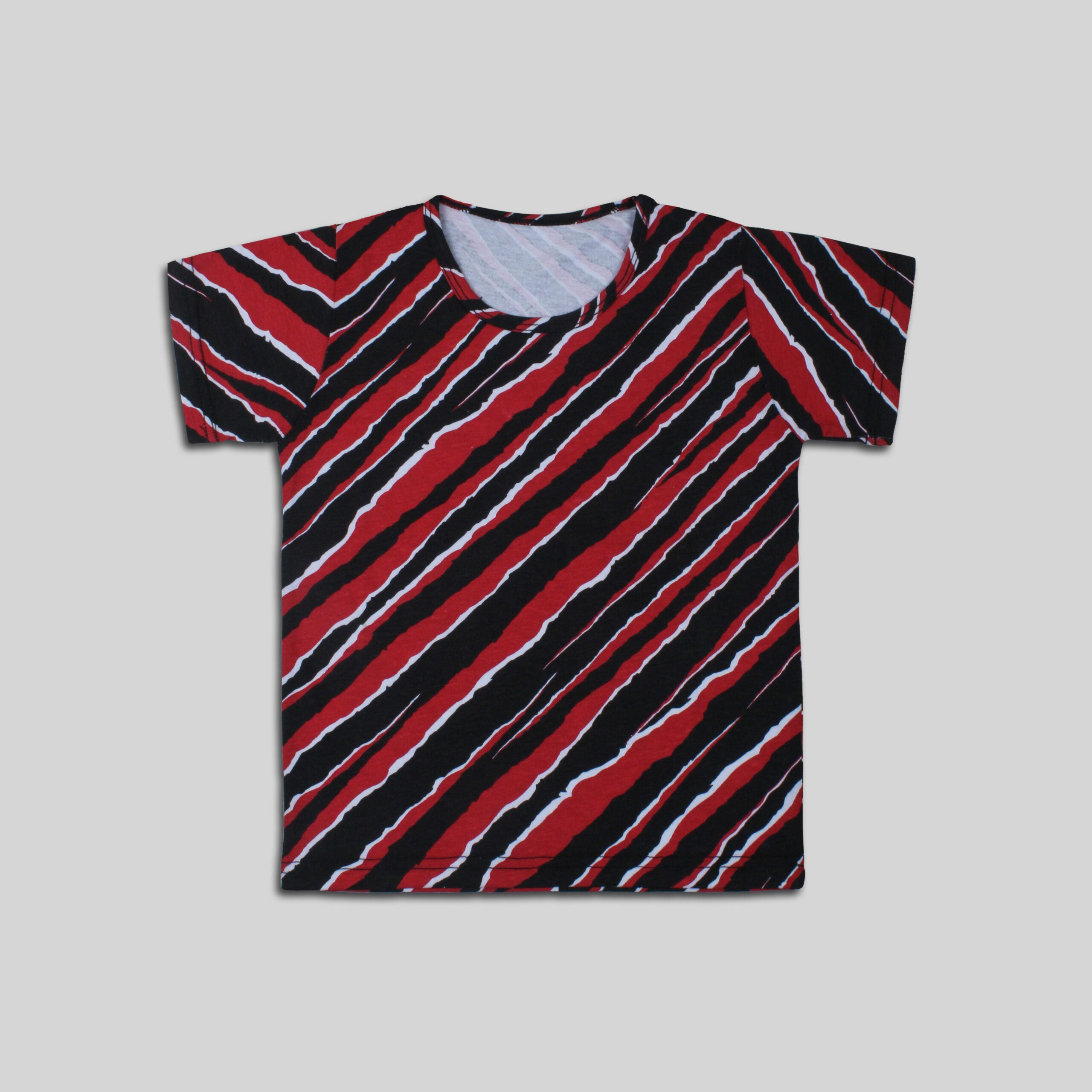 Red White Black Stripes Kids T-shirt