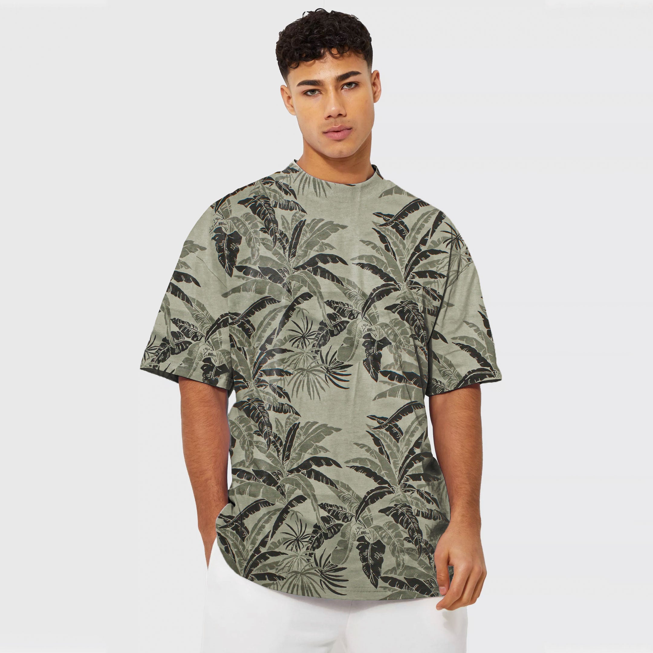 Men's Palm Tree Texture T-shirt